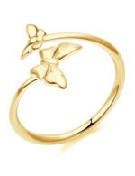 925 Sterling Silver Butterfly Ring Adjustable Ring