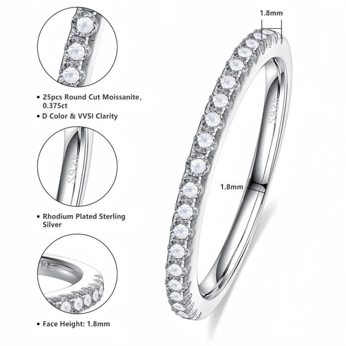 925 Sterling Silver Zirconia Ring