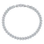 925 sterling silver bracelet with pavé white zirconia.