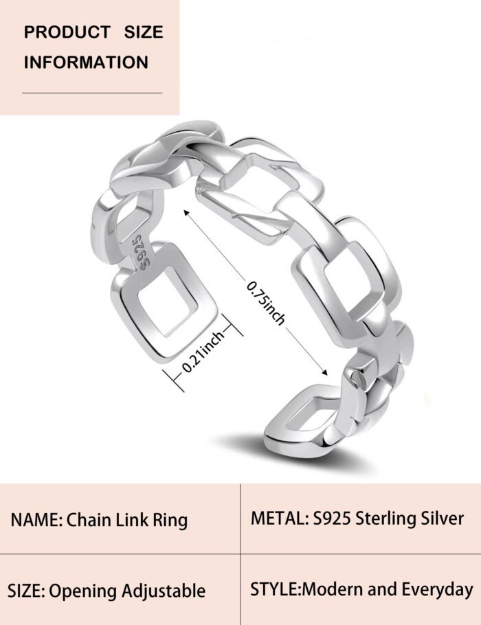 925 Sterling Silver Adjustable Ring