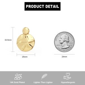 14k Gold Plated Stud Earrings