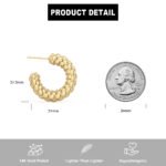 14k Gold Plated Hoop Earrings