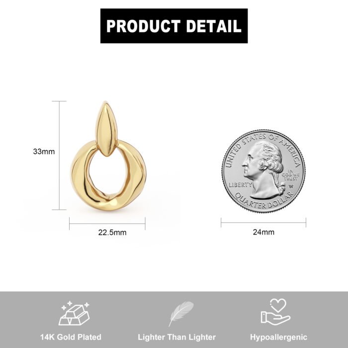 14k Gold Plated Stud Earrings