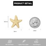 14k Gold Plated Starfish Stud Earrings