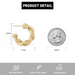 14k Gold Plated Hoop Earrings